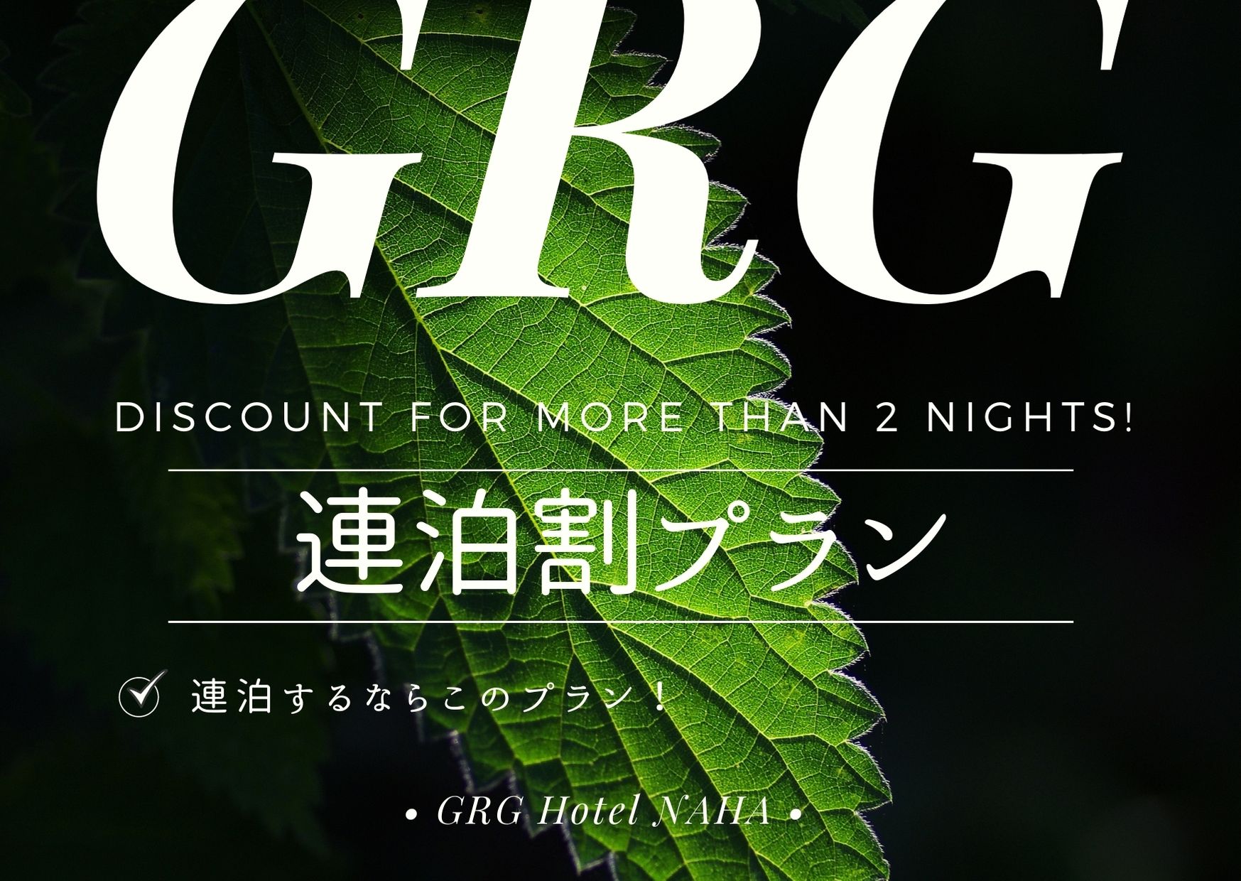 2連泊以上の那覇ステイ♪朝食付 2連泊以上の那覇ステイ♪朝食付